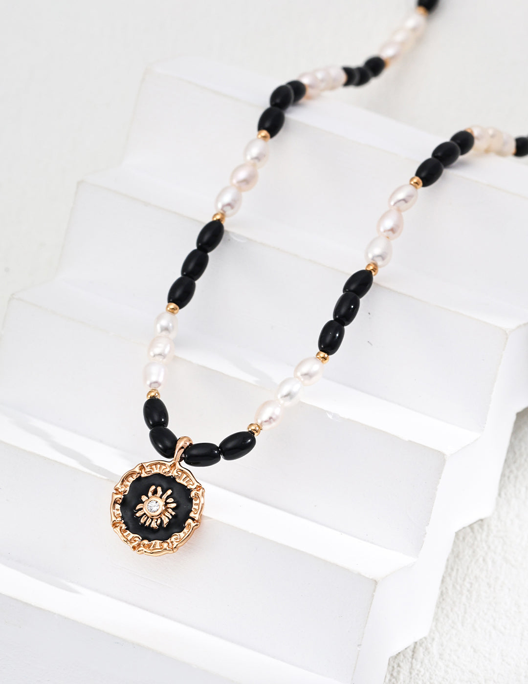 Nocturnal Light Earings- Black Onyx,Enamel, Zirconia