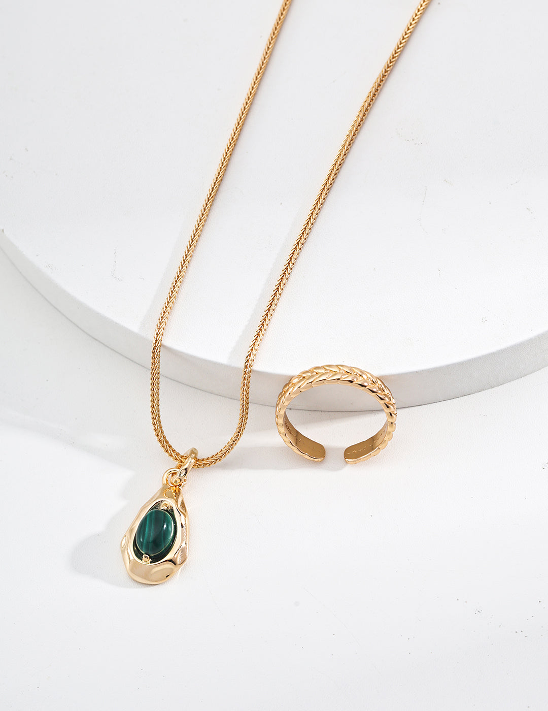Vintage Inspired Gemstone Pendant Necklace- Tiger Eye/ Peacock Stone Elegance