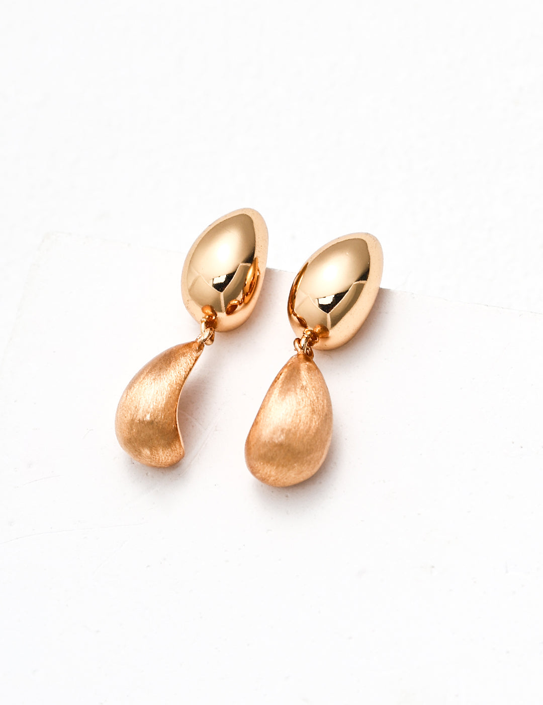Matte Drop Earrings- Minimalist French Retro Design