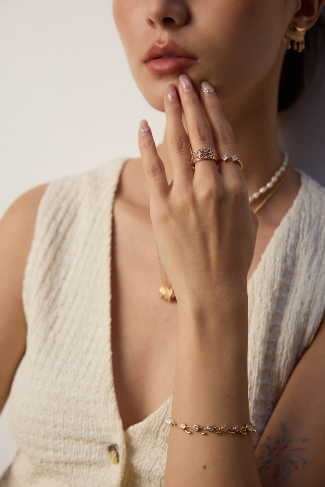 Adjustable Zircon Ring- Quiet Luxury with Parisian Grace