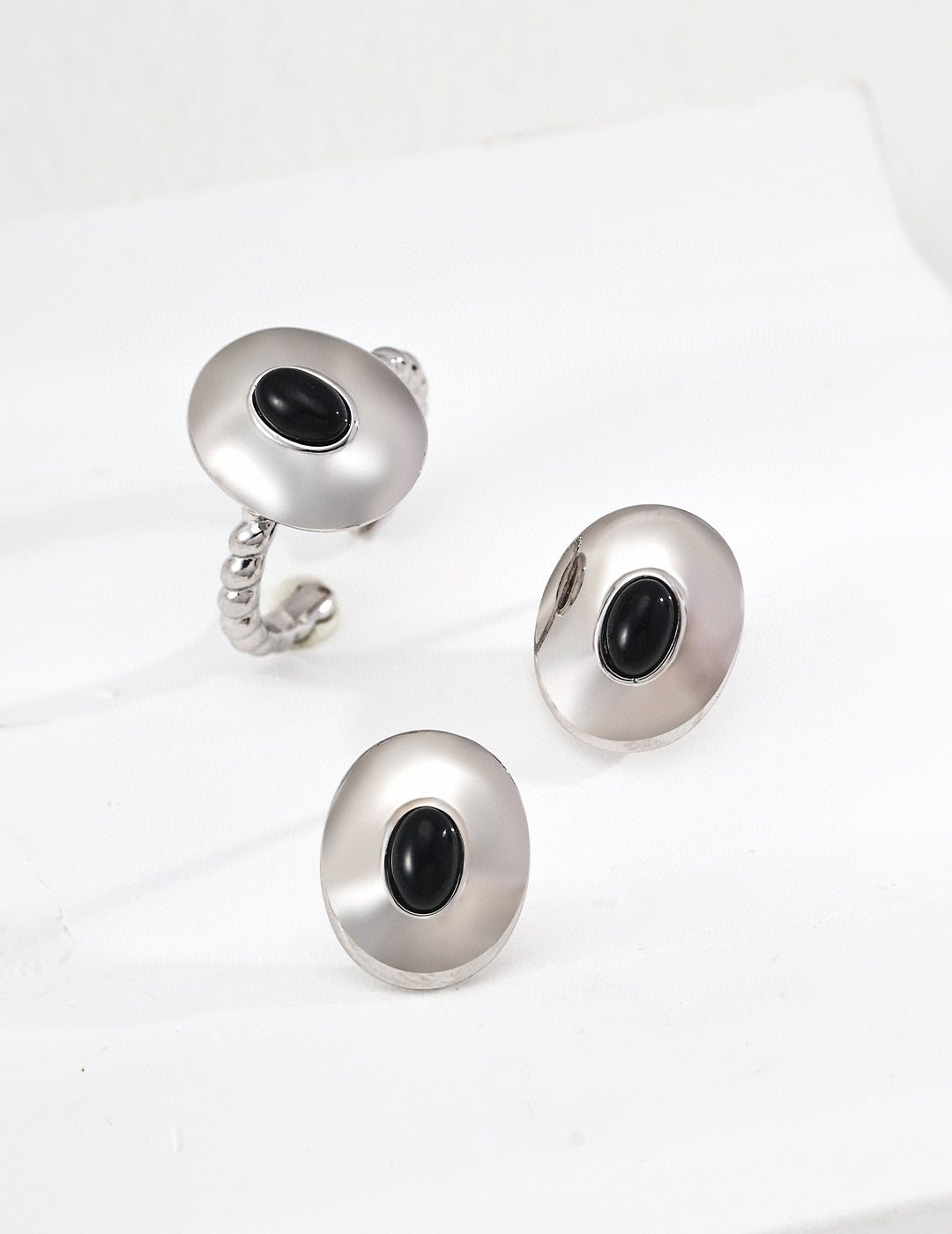 Lapis Lazuli / Black Onyx Ring- Dome Design with a Modern Vintage Edge