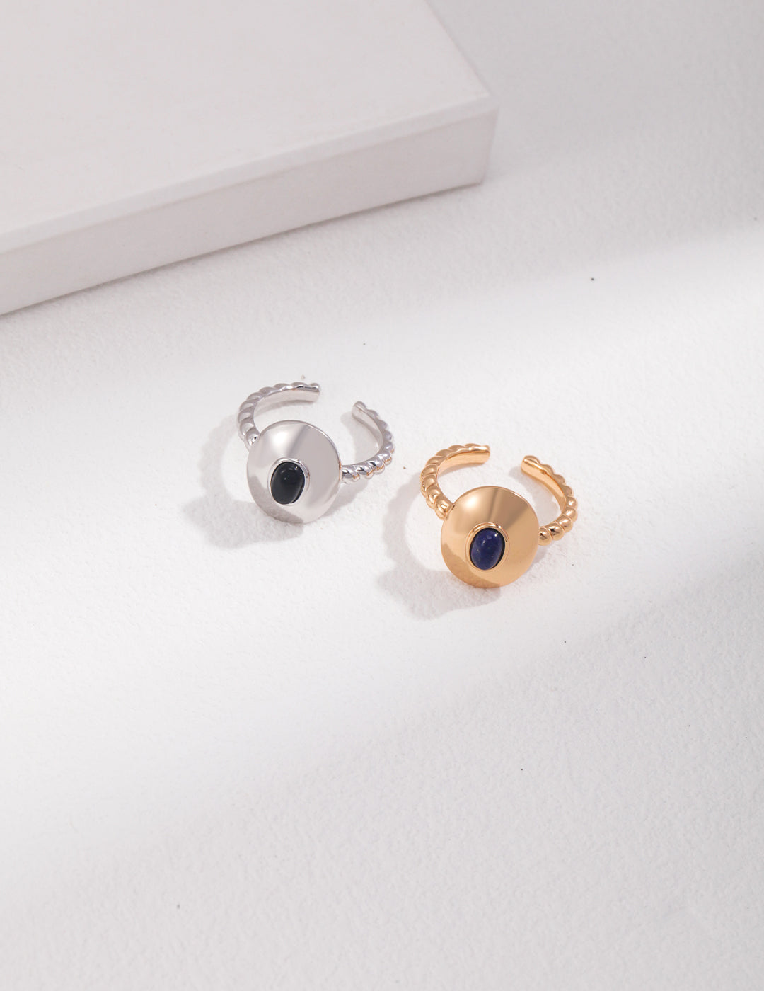 Lapis Lazuli / Black Onyx Ring- Dome Design with a Modern Vintage Edge