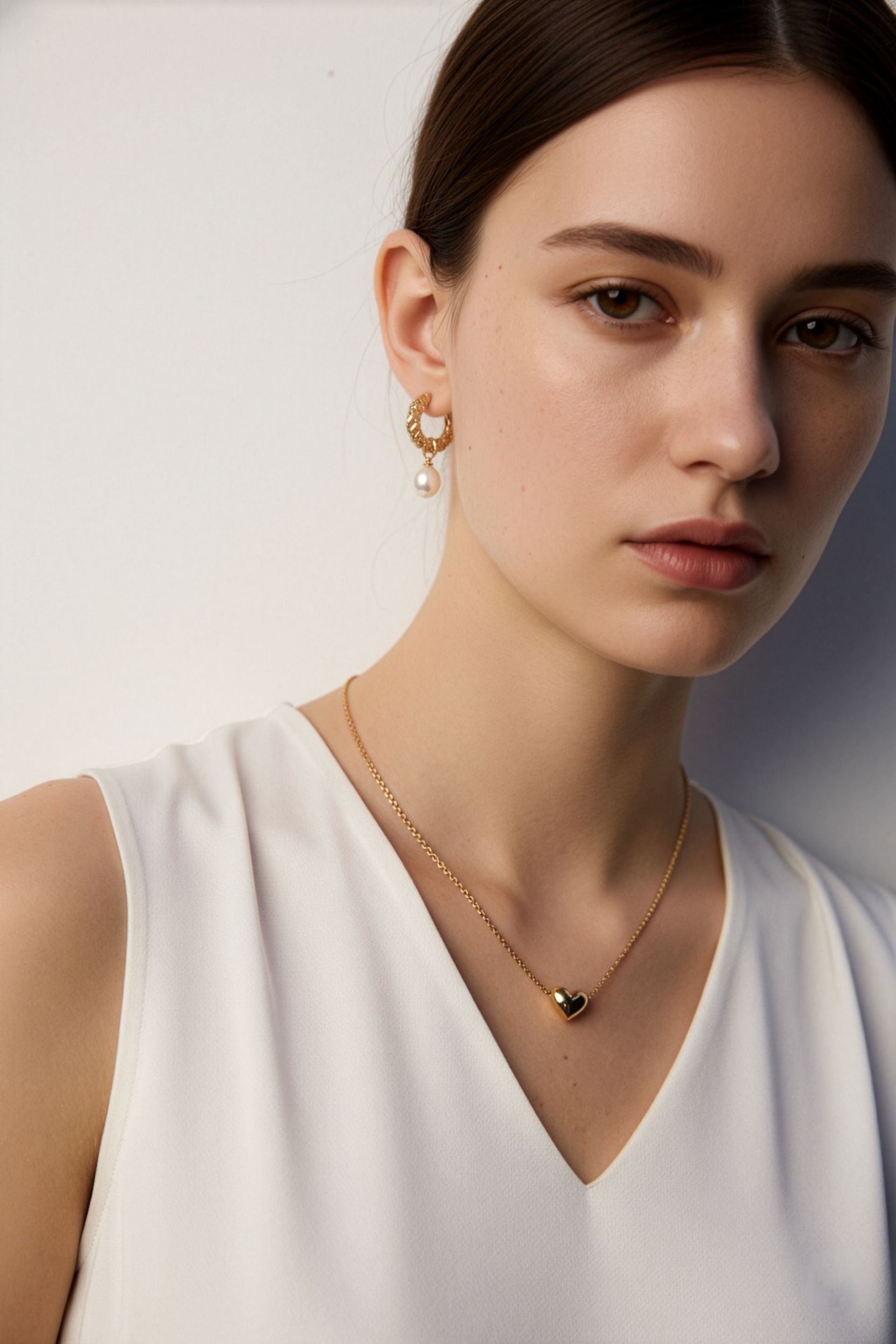 Vintage Pearl Hoop Earrings – Detachable Natural Pearl Drops