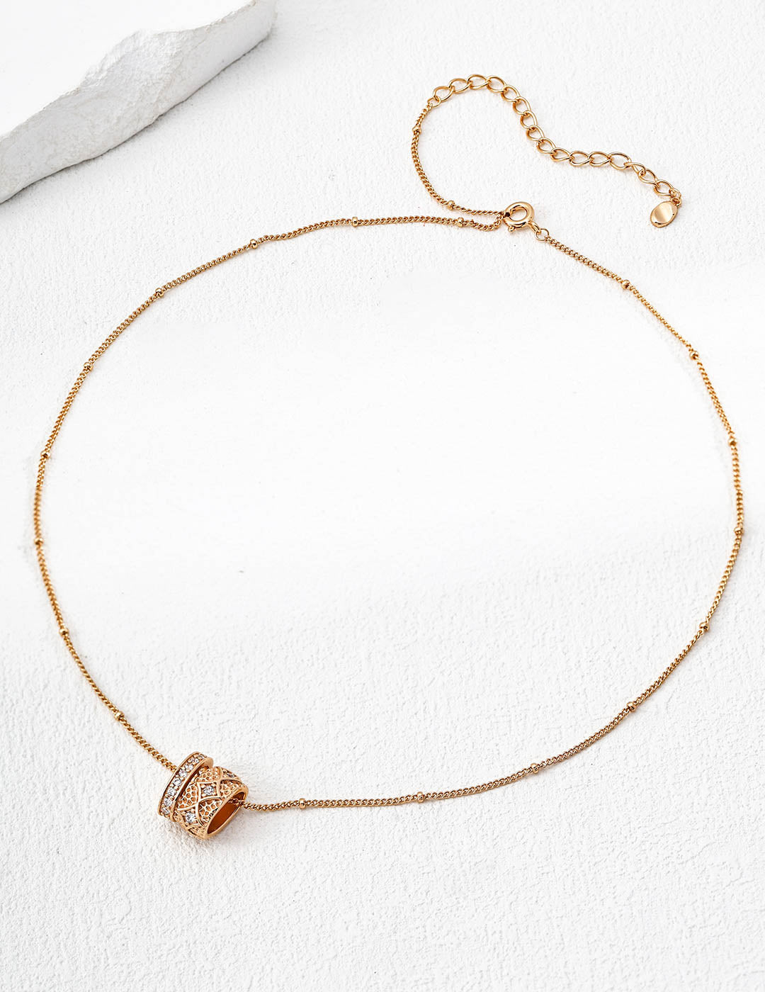 Amour Grace Necklace- luminous sparkle of zircons