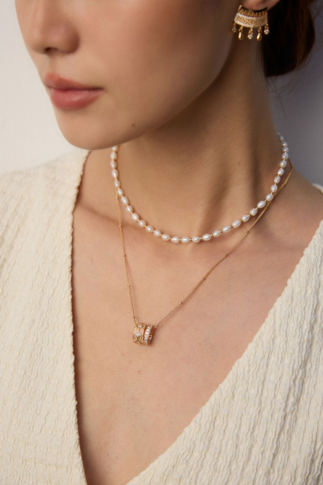 Amour Grace Necklace- luminous sparkle of zircons