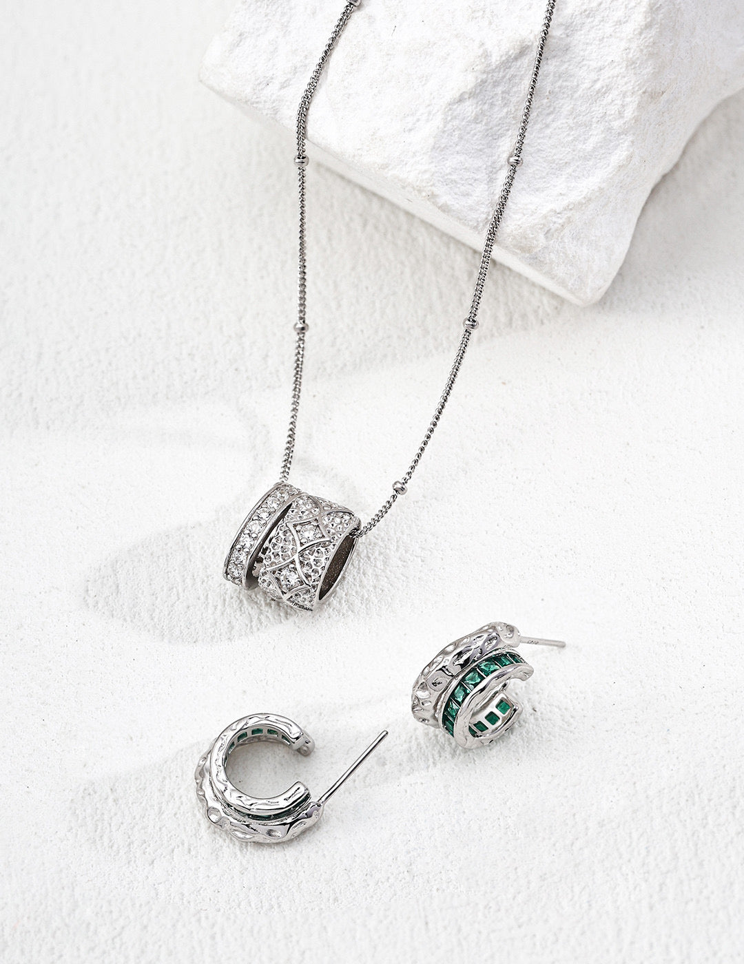 Amour Grace Necklace- luminous sparkle of zircons