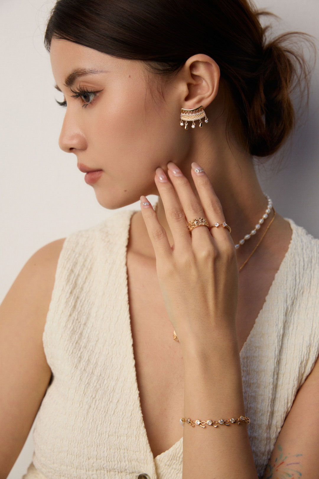 Amour Grace Earrings - Zircon