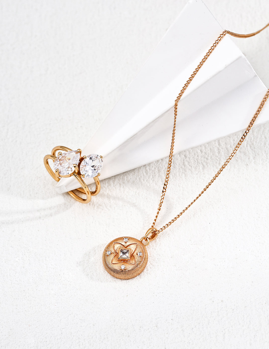 Spark of Grace Pendant Necklace- Vintage-Inspired Cubic Zirconia