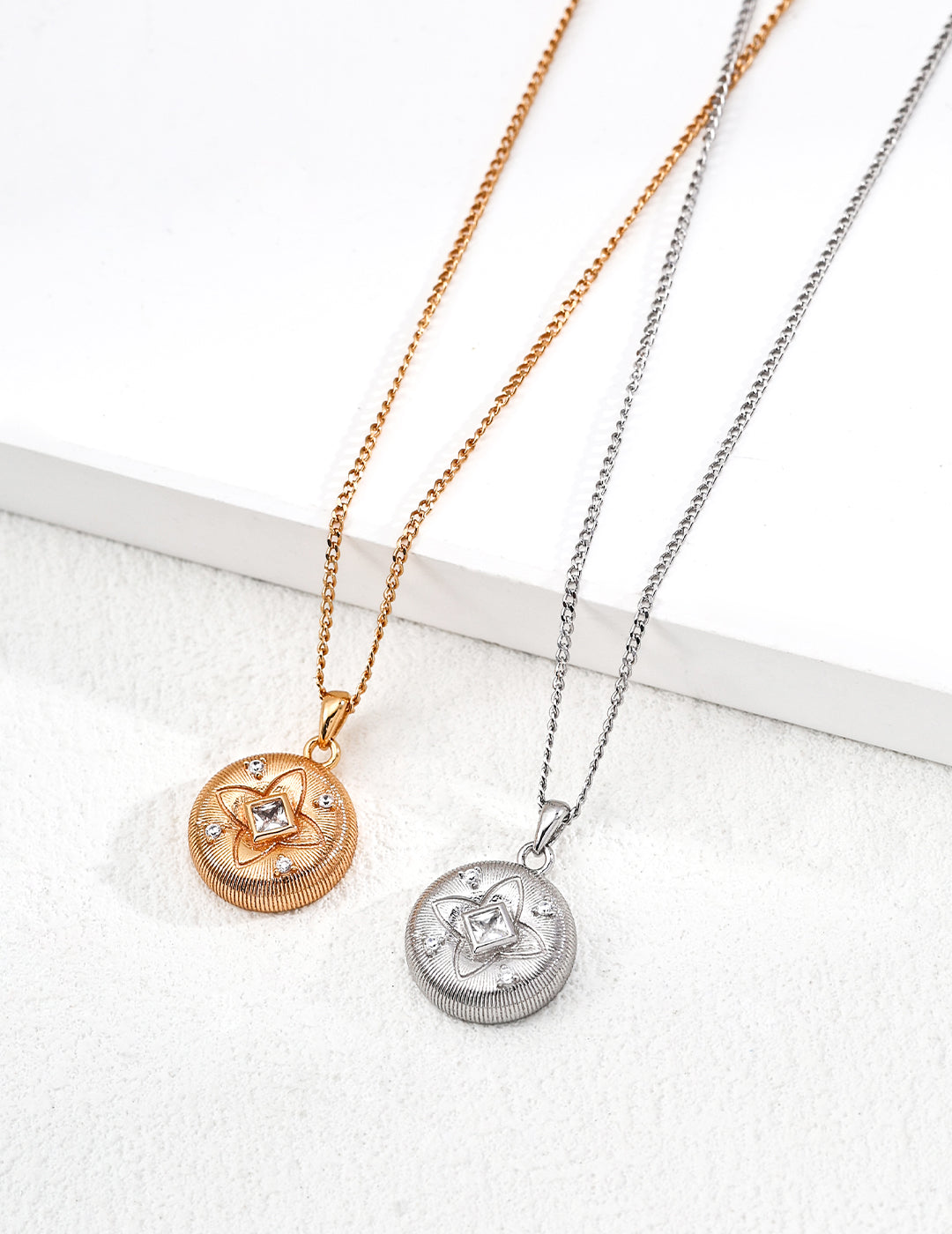 Spark of Grace Pendant Necklace- Vintage-Inspired Cubic Zirconia