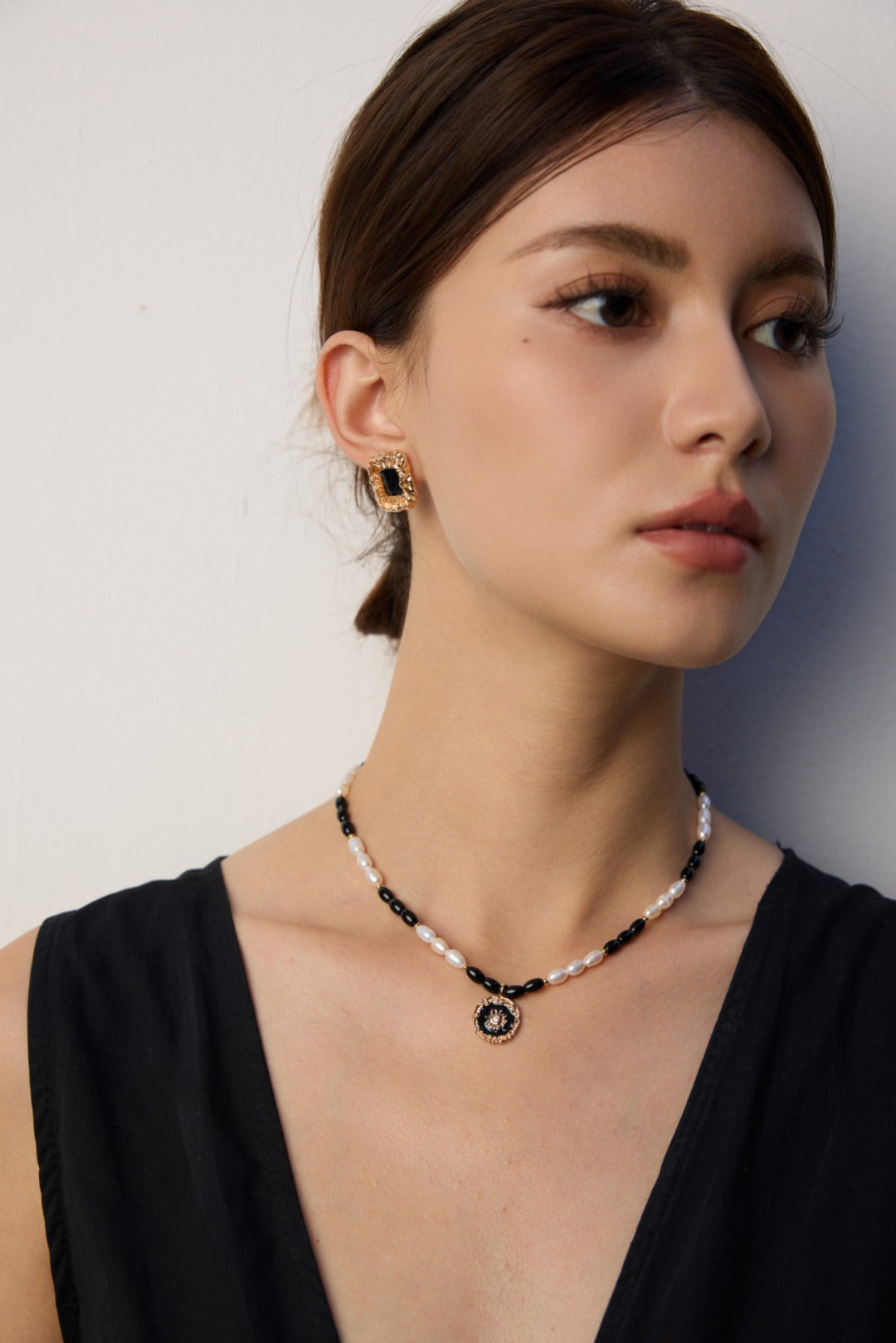 Nocturnal Light Earings- Black Onyx,Enamel, Zirconia