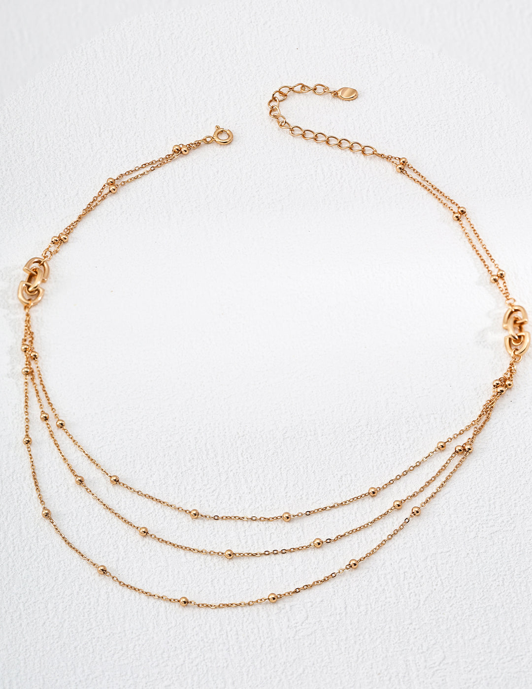 Parisian Minimalist Elegance Silver Vintage-Inspired Layered Chain Necklace