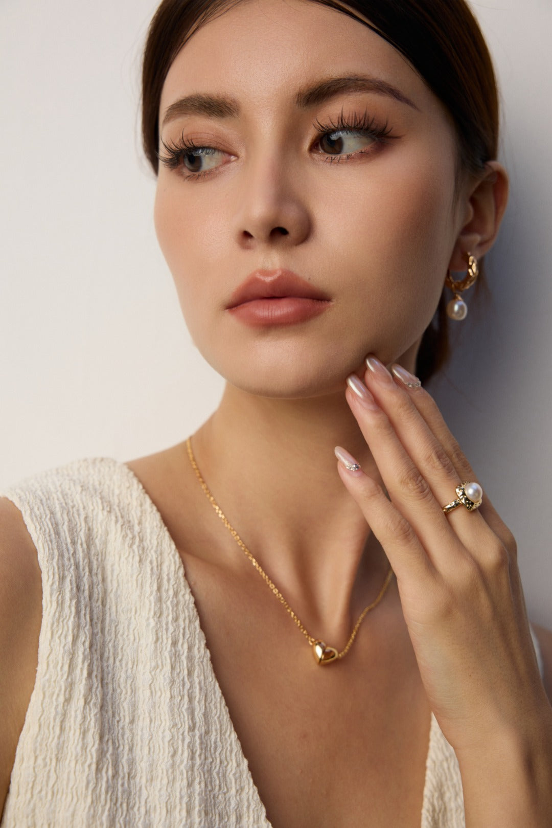 Minimalist Natural Pearl Ring – Elegant Open Design, Timeless Parisian Simplicity