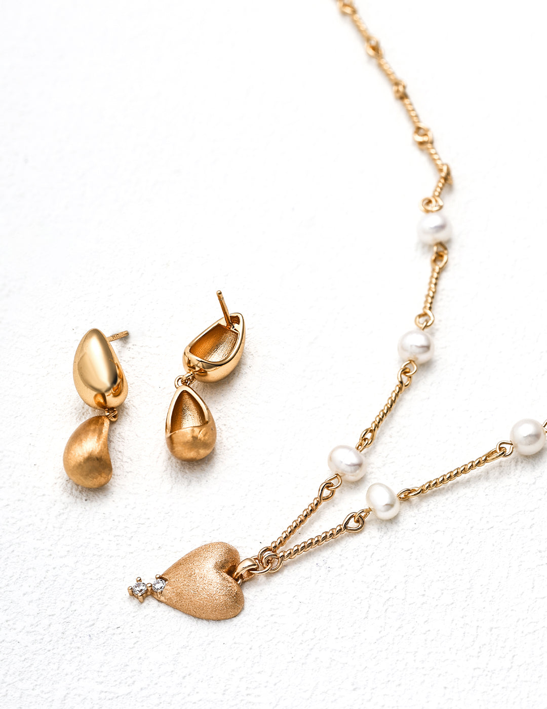 Matte Drop Earrings- Minimalist French Retro Design