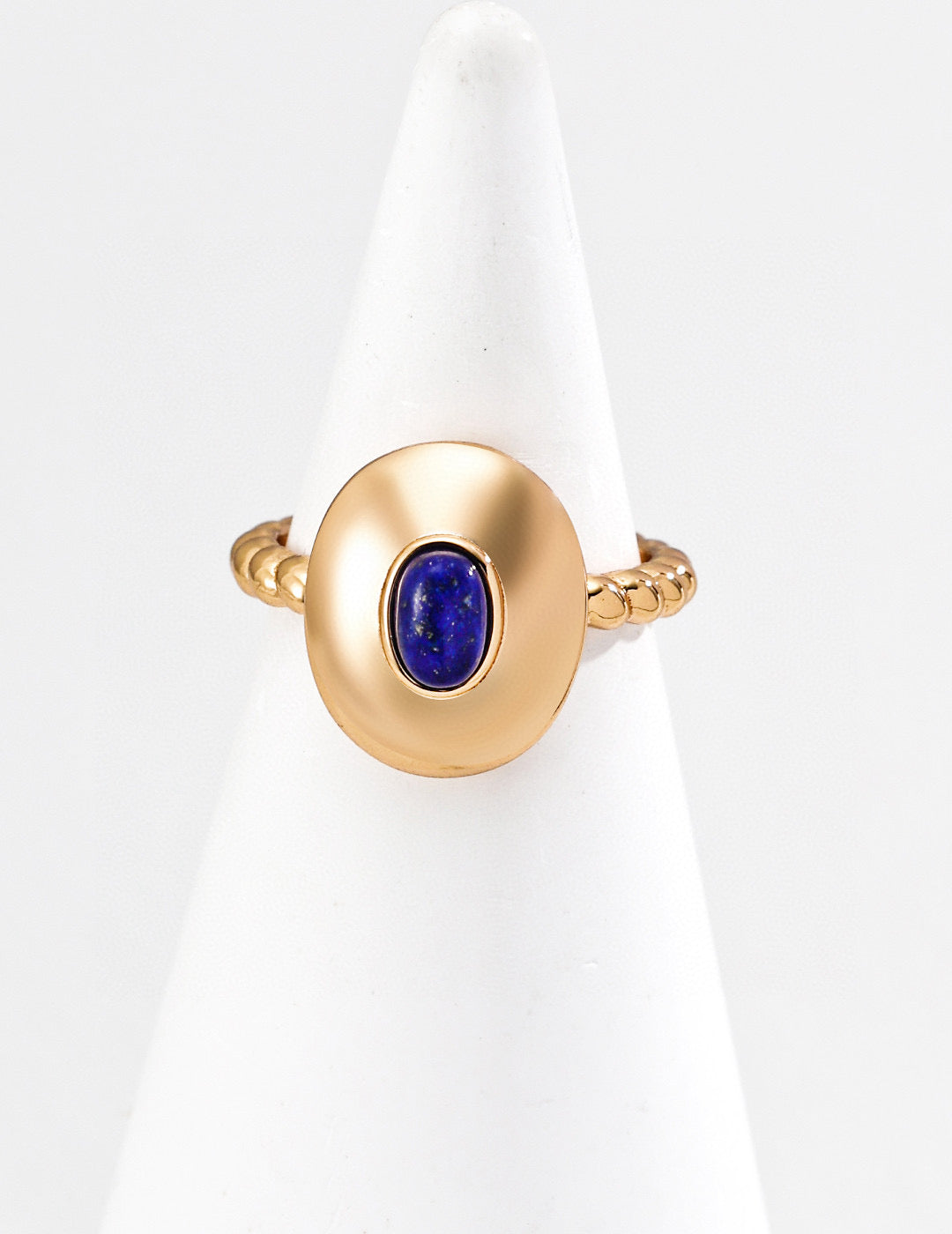 Lapis Lazuli / Black Onyx Ring- Dome Design with a Modern Vintage Edge